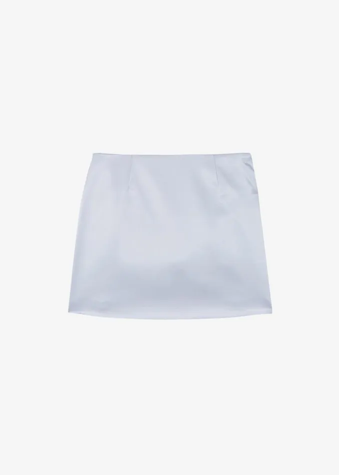 The Frankie Shop Jinan Silky Mini Skirt 8211 Silver Women Bottoms