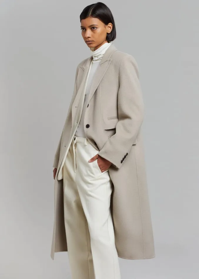 The Frankie Shop Jodie Double Pocket Coat 8211 Beige Women Outerwear