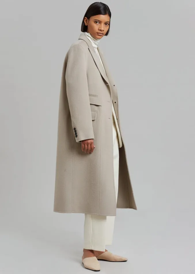 The Frankie Shop Jodie Double Pocket Coat 8211 Beige Women Outerwear