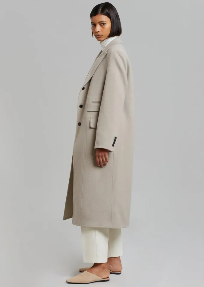 The Frankie Shop Jodie Double Pocket Coat 8211 Beige Women Outerwear