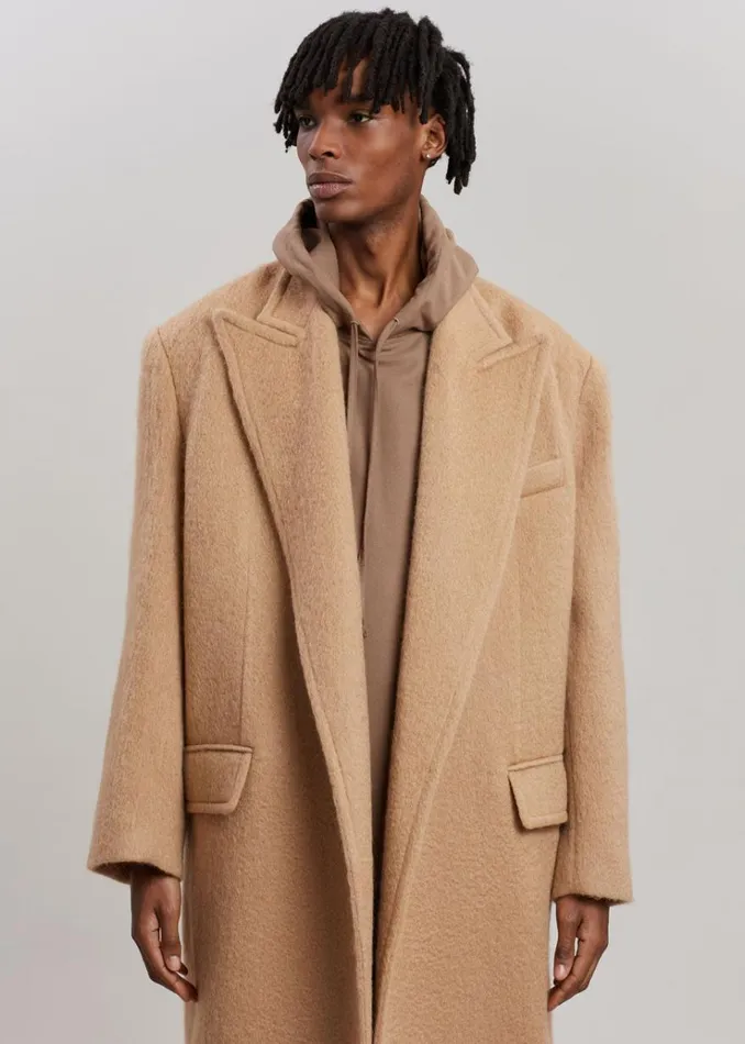 The Frankie Shop John Oversized Coat 8211 Camel WomenMen Outerwear
