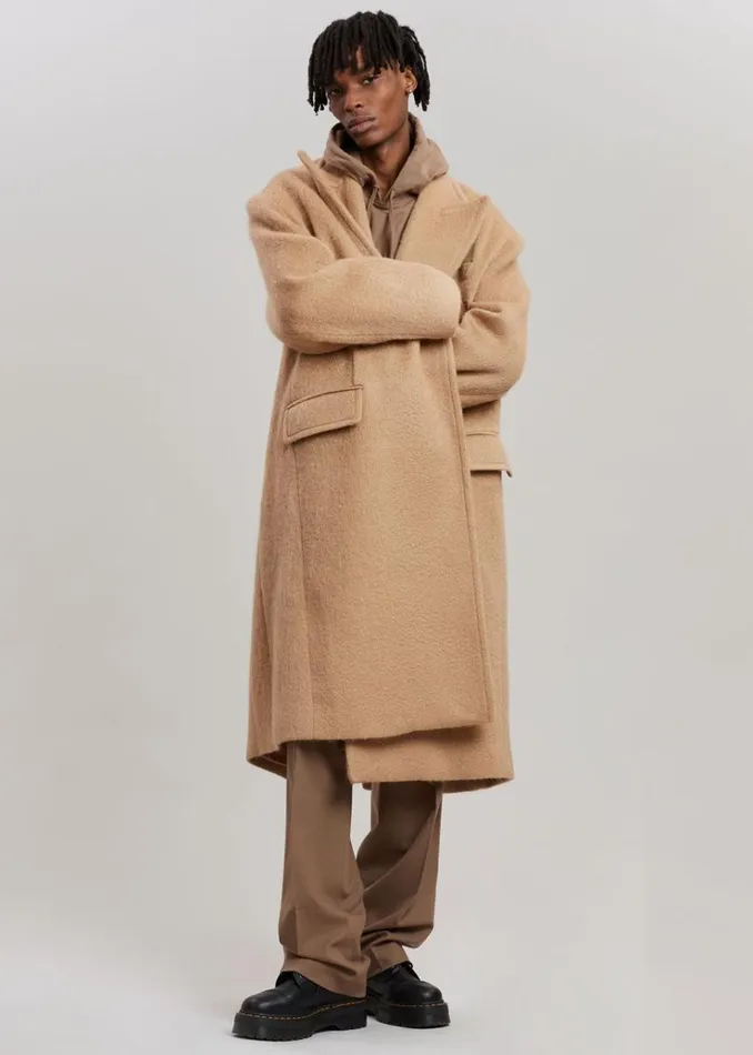 The Frankie Shop John Oversized Coat 8211 Camel WomenMen Outerwear