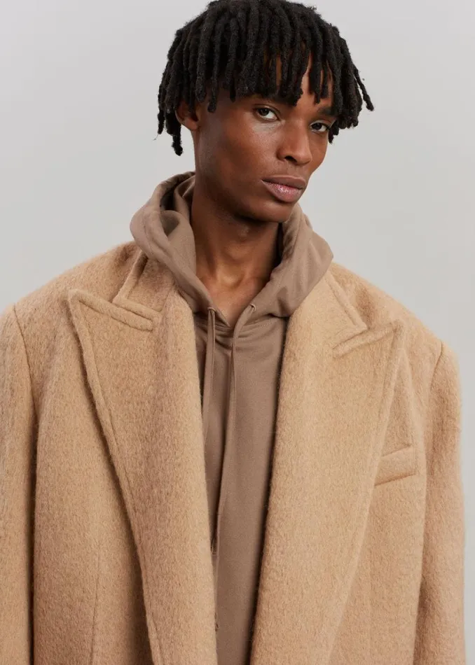 The Frankie Shop John Oversized Coat 8211 Camel WomenMen Outerwear
