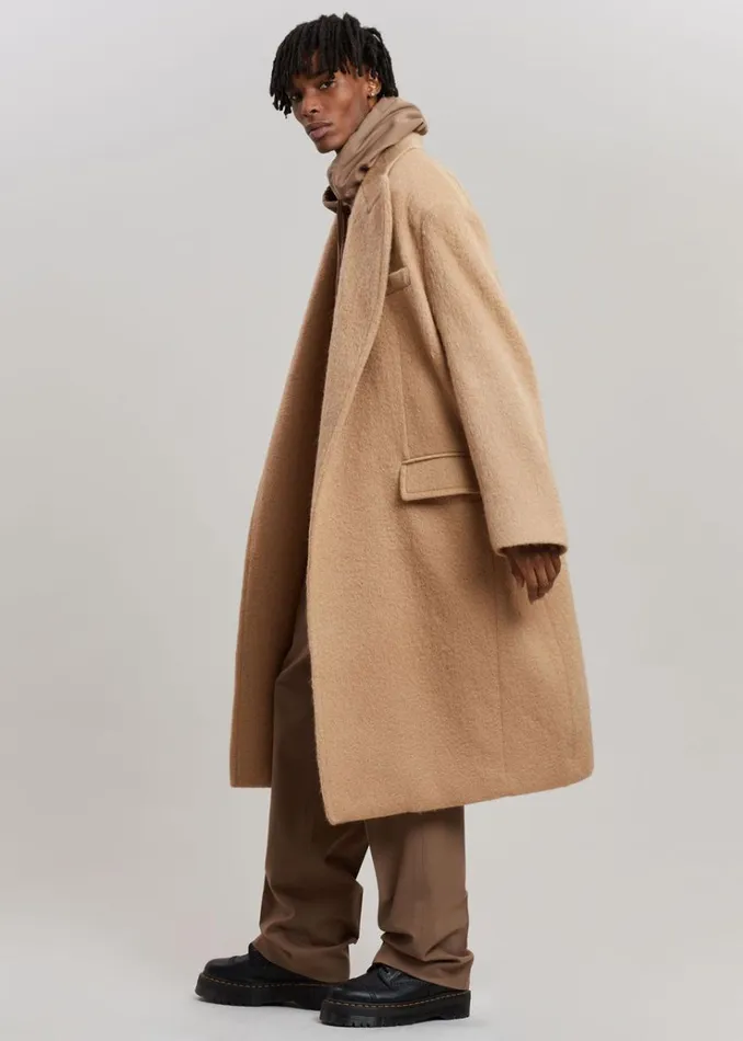 The Frankie Shop John Oversized Coat 8211 Camel WomenMen Outerwear