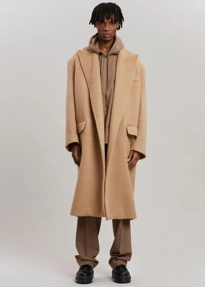 The Frankie Shop John Oversized Coat 8211 Camel WomenMen Outerwear