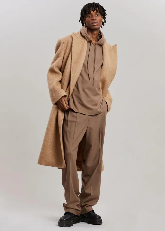 The Frankie Shop John Oversized Coat 8211 Camel WomenMen Outerwear