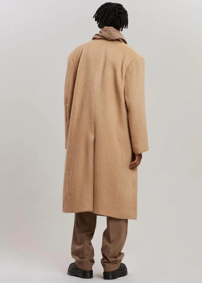 The Frankie Shop John Oversized Coat 8211 Camel WomenMen Outerwear