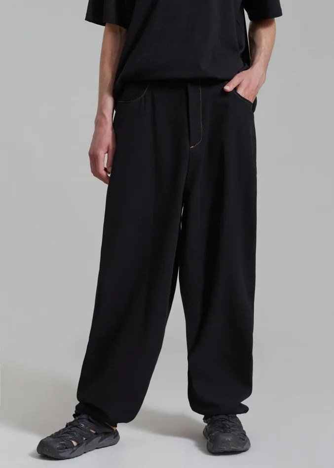 The Frankie Shop Joshua Baggy Pants 8211 Black Men Clothing