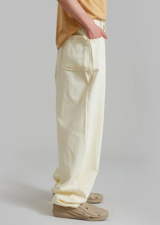 The Frankie Shop Joshua Baggy Pants 8211 Cream Men Bottoms