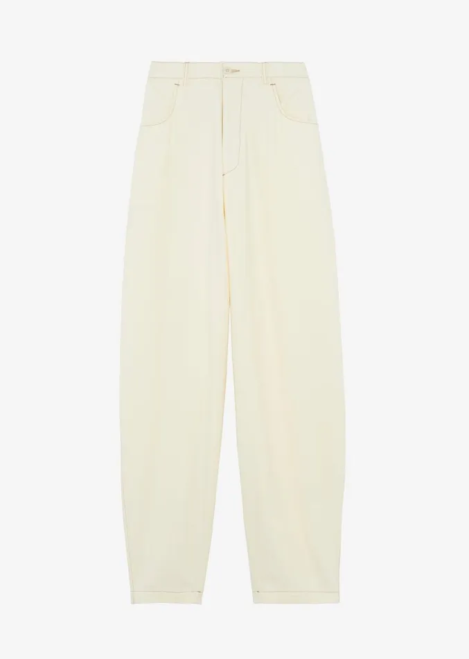 The Frankie Shop Joshua Baggy Pants 8211 Cream Men Bottoms