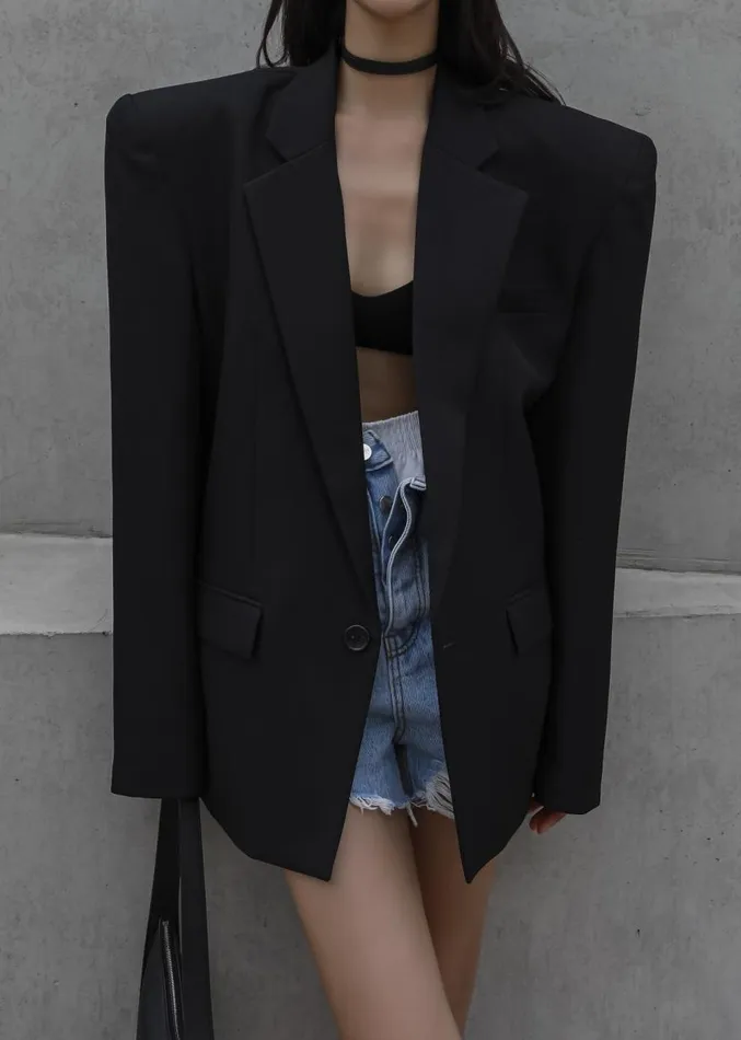 The Frankie Shop Jun Blazer 8211 Black Women Outerwear