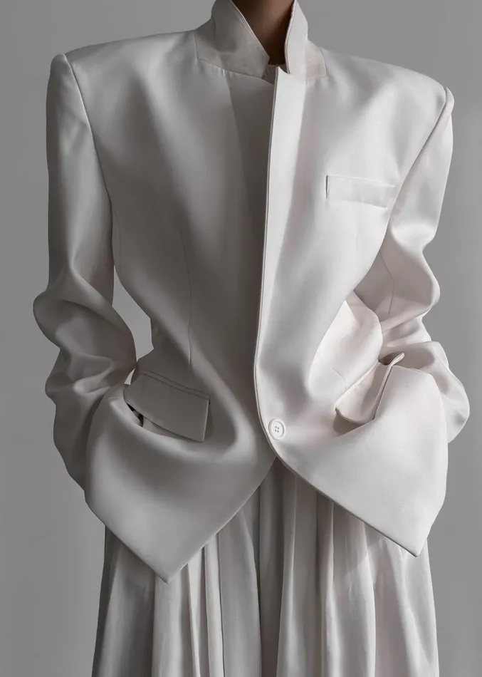 The Frankie Shop Jun Blazer 8211 White Women Clothing