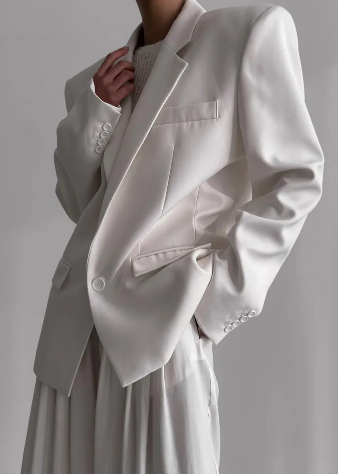 The Frankie Shop Jun Blazer 8211 White Women Clothing