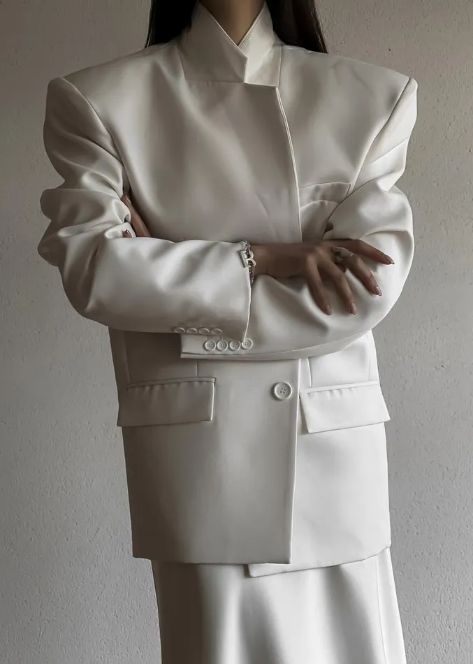 The Frankie Shop Jun Blazer 8211 White Women Clothing