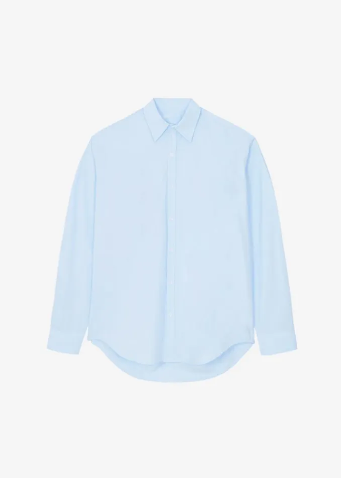The Frankie Shop Kae Button Back Shirt 8211 Sky Women Tops