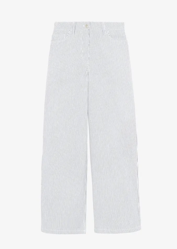 The Frankie Shop Kaline White Pants 8211 Navy Stripe Women Bottoms