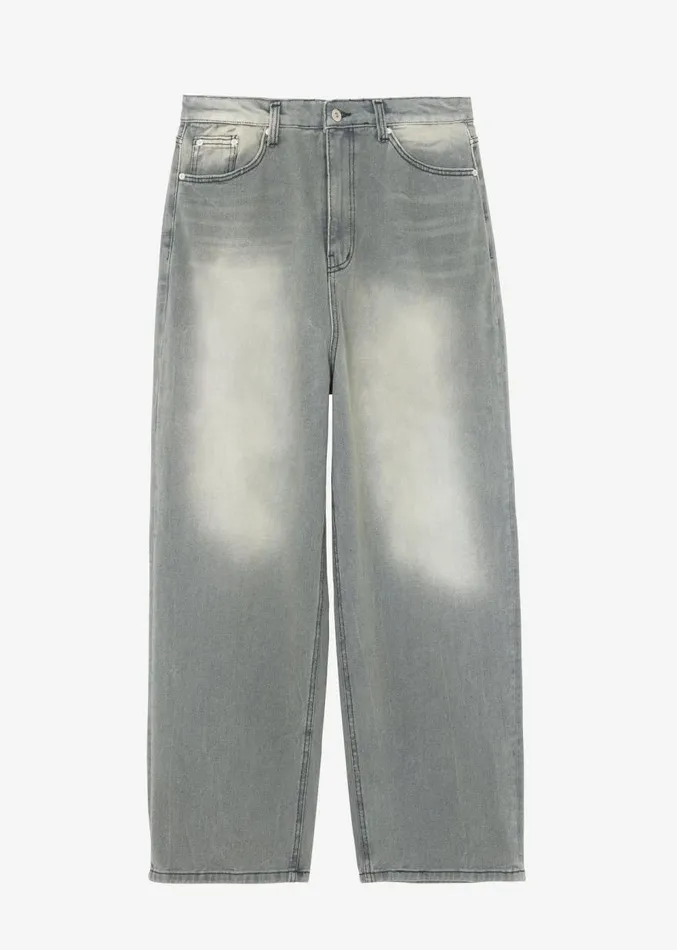The Frankie Shop Kane Wide Jeans 8211 Grey Wash MenWomen Denim