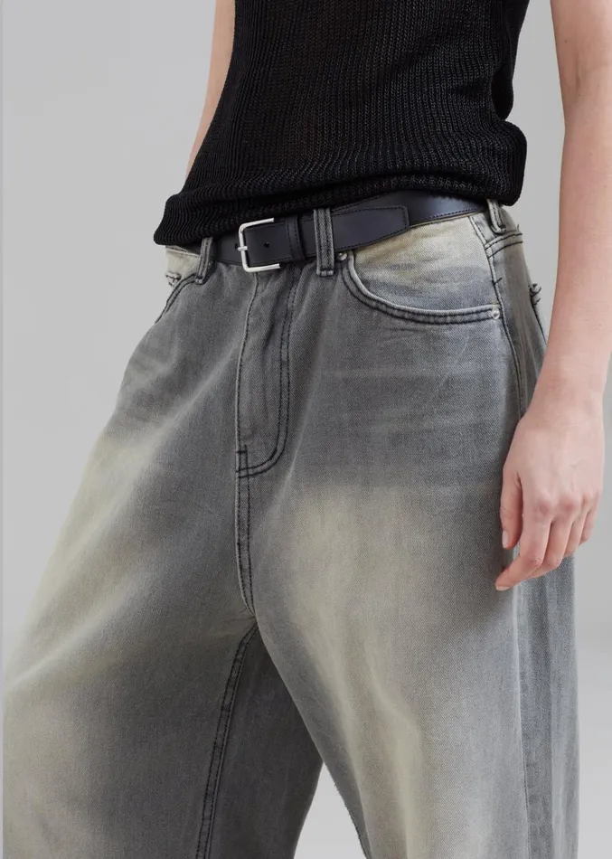 The Frankie Shop Kane Wide Jeans 8211 Grey Wash MenWomen Denim