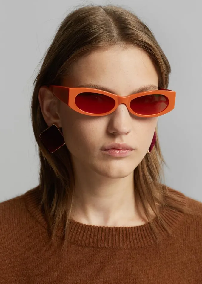 The Frankie Shop Karen Wazen Ciara Sunglasses 8211 Carrot Women Accessories