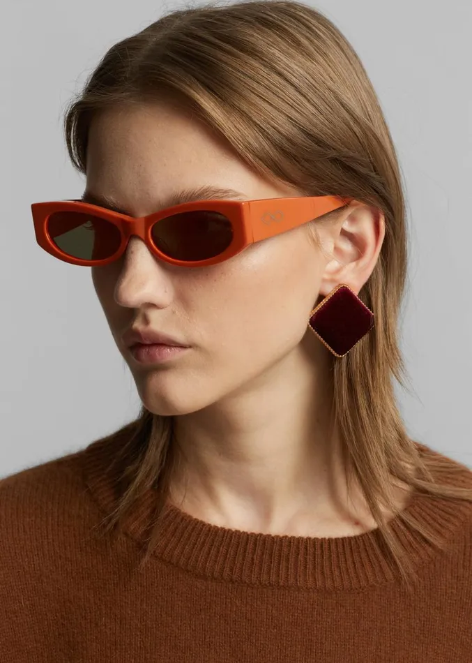 The Frankie Shop Karen Wazen Ciara Sunglasses 8211 Carrot Women Accessories