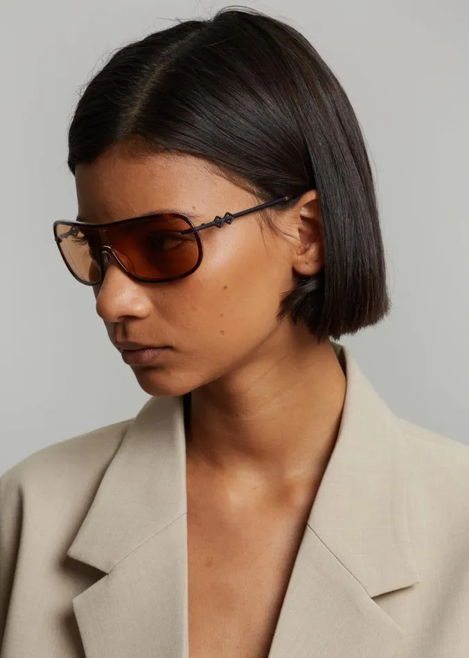 The Frankie Shop Karen Wazen Jordan Sunglasses 8211 Peanut Women Accessories