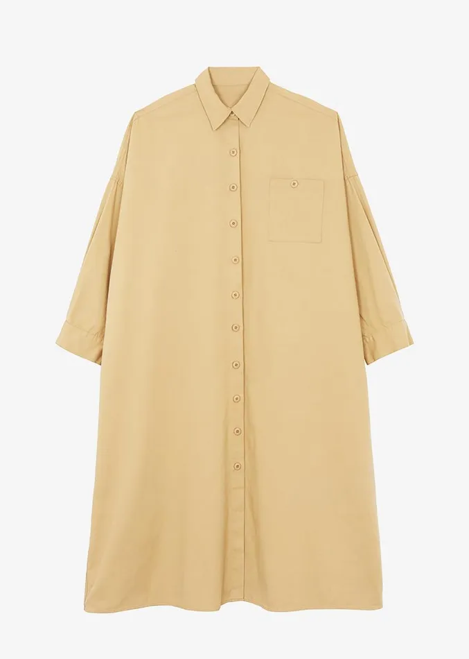 The Frankie Shop Kason Oversized Shirt Dress 8211 Sahara Women Clothing