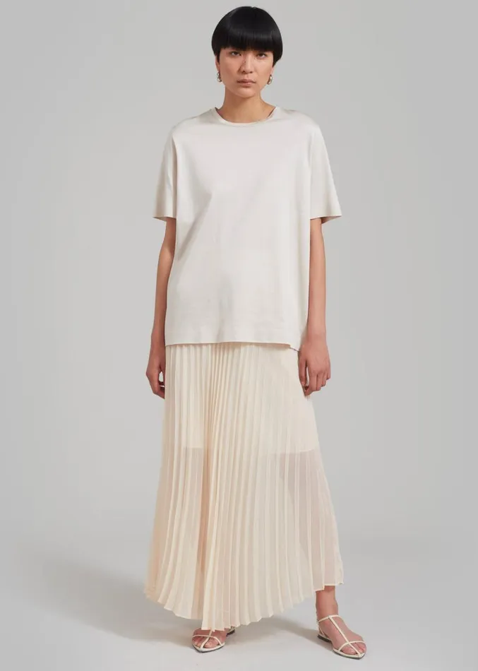 The Frankie Shop Kaya Pleated Maxi Skirt 8211 Beige Women Clothing