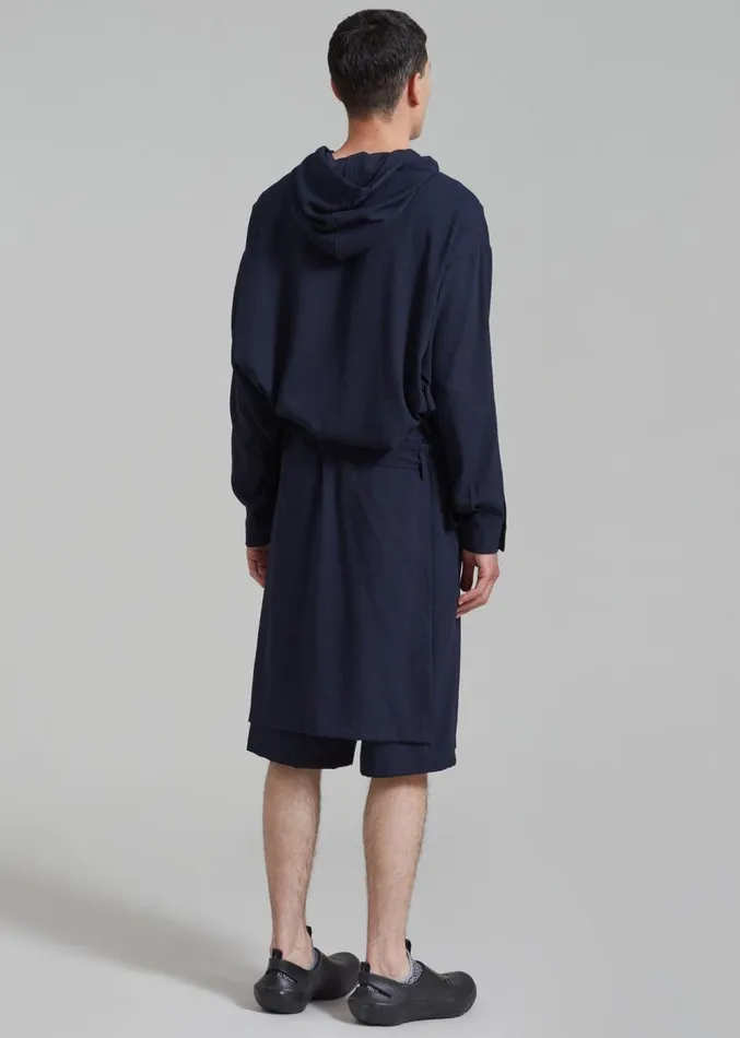 The Frankie Shop Keanu Light Wrap Shorts 8211 Blue Men Bottoms