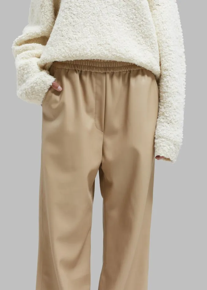 The Frankie Shop Kelan Faux Leather Pants 8211 Butter Women Clothing