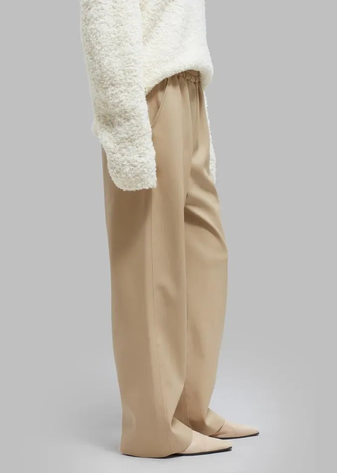 The Frankie Shop Kelan Faux Leather Pants 8211 Butter Women Clothing