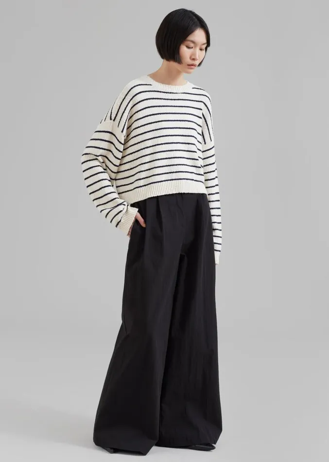 The Frankie Shop Kiel Wide Pants 8211 Black Women Clothing