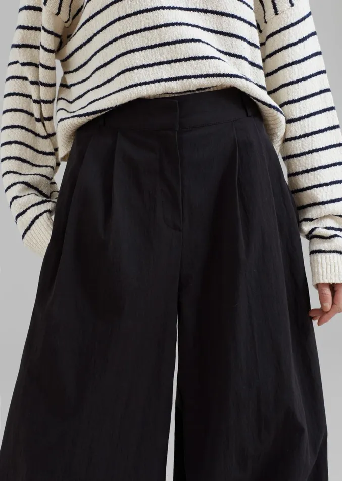 The Frankie Shop Kiel Wide Pants 8211 Black Women Clothing