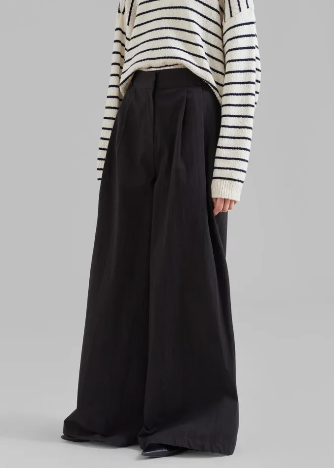 The Frankie Shop Kiel Wide Pants 8211 Black Women Clothing