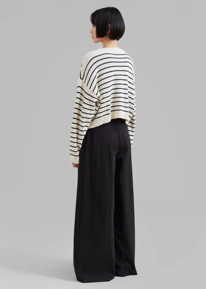 The Frankie Shop Kiel Wide Pants 8211 Black Women Clothing