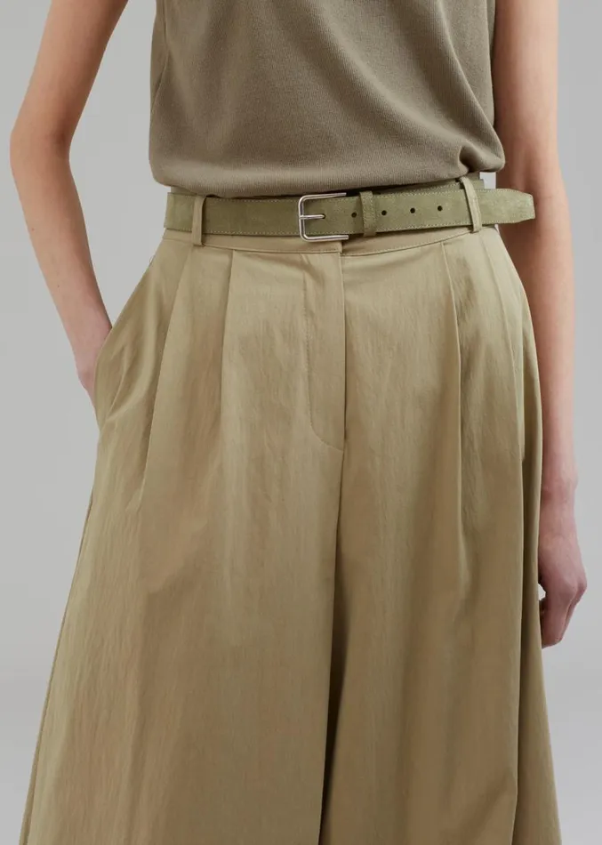The Frankie Shop Kiel Wide Pants 8211 Pale Khaki Women Clothing