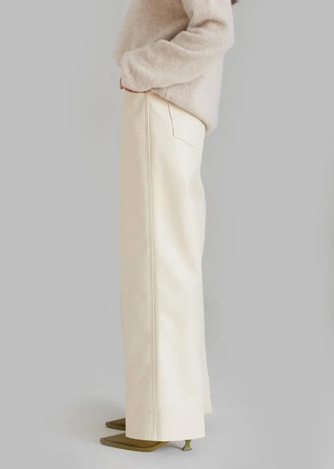 The Frankie Shop Kira Wide Pants 8211 Beige Women Clothing