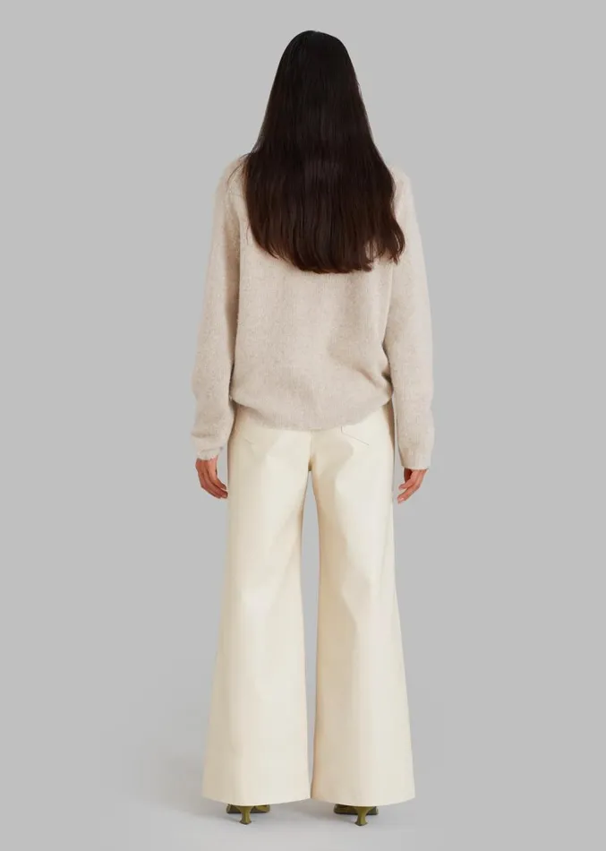 The Frankie Shop Kira Wide Pants 8211 Beige Women Clothing