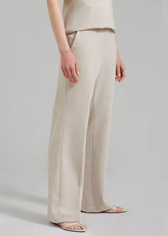 The Frankie Shop Kit Trousers 8211 Beige Women Clothing