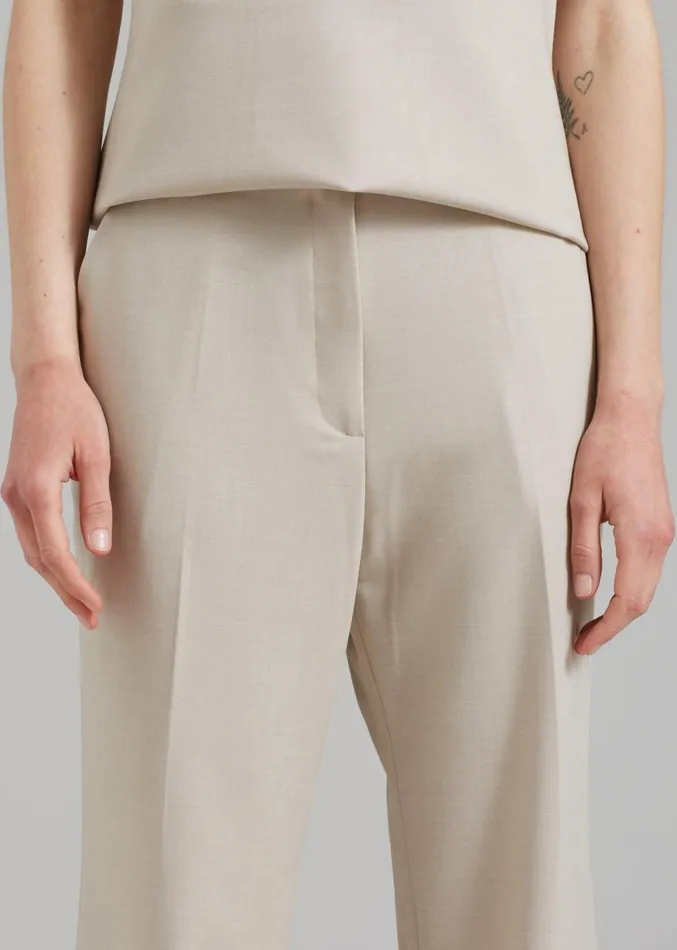 The Frankie Shop Kit Trousers 8211 Beige Women Clothing