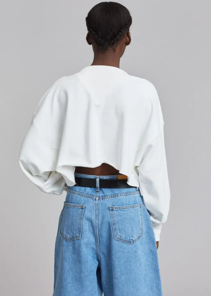 The Frankie Shop Kyra Denim Short 8211 Worn Wash Women Clothing