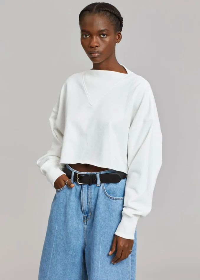 The Frankie Shop Kyra Denim Short 8211 Worn Wash Women Clothing