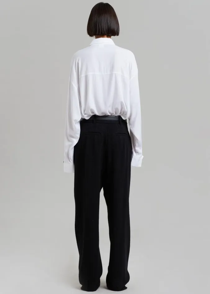 The Frankie Shop Layton Wool Suit Pants 8211 Black Women Clothing