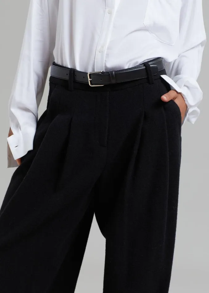 The Frankie Shop Layton Wool Suit Pants 8211 Black Women Clothing