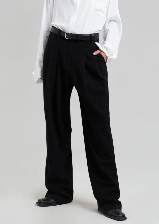 The Frankie Shop Layton Wool Suit Pants 8211 Black Women Clothing