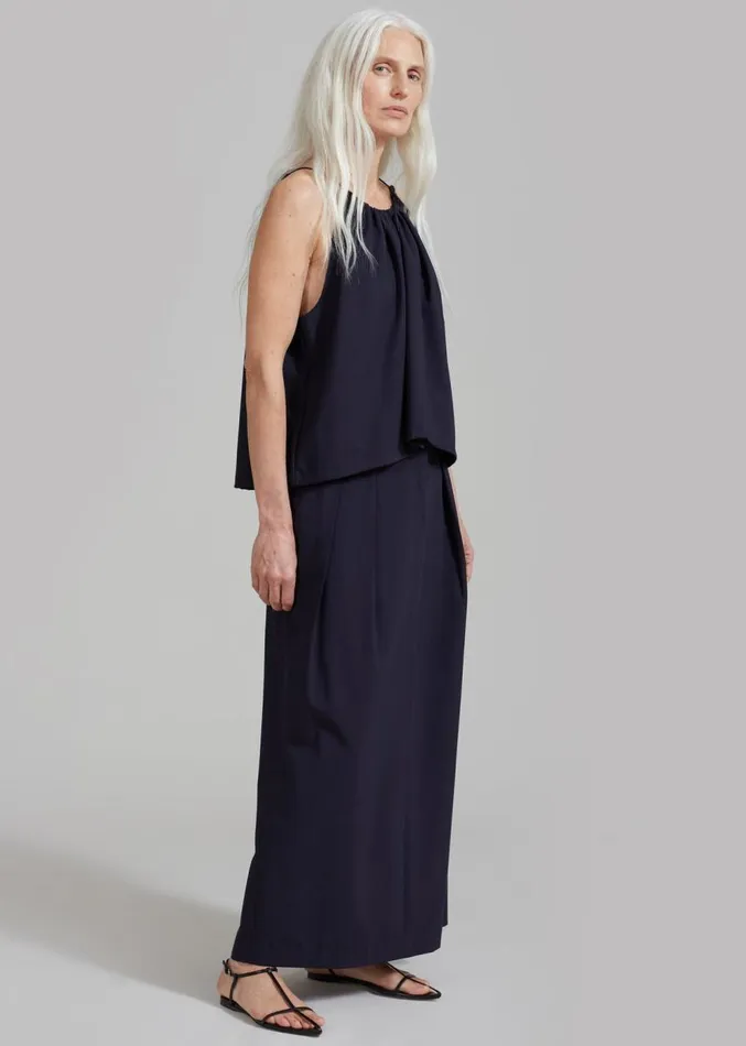 The Frankie Shop Leah Sleeveless Top 8211 Navy Women Tops