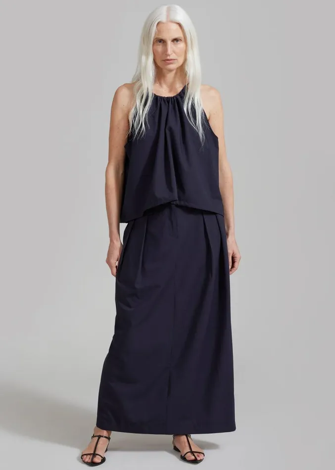The Frankie Shop Leah Sleeveless Top 8211 Navy Women Tops