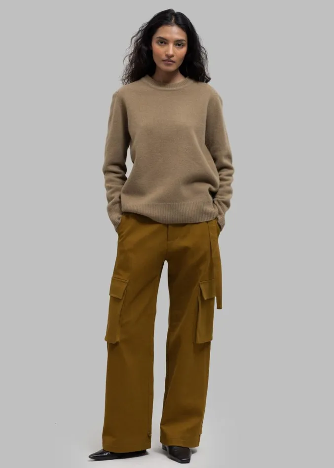 The Frankie Shop Lin Cargo Pants 8211 Dark Mustard Women Clothing