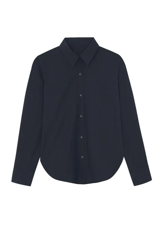 The Frankie Shop Lotta Fluid Shirt 8211 Charcoal Women Clothing