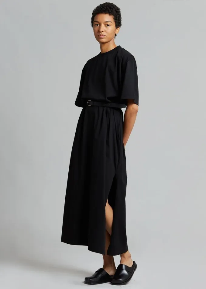 The Frankie Shop Lou Oversized Tee Dress 8211 Black Women Dresses