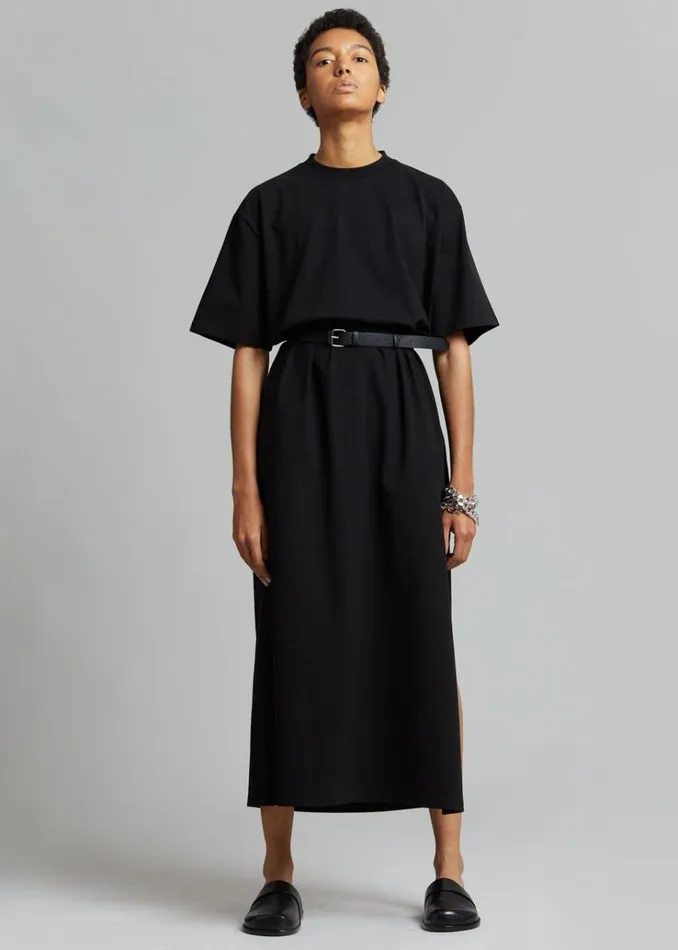 The Frankie Shop Lou Oversized Tee Dress 8211 Black Women Dresses